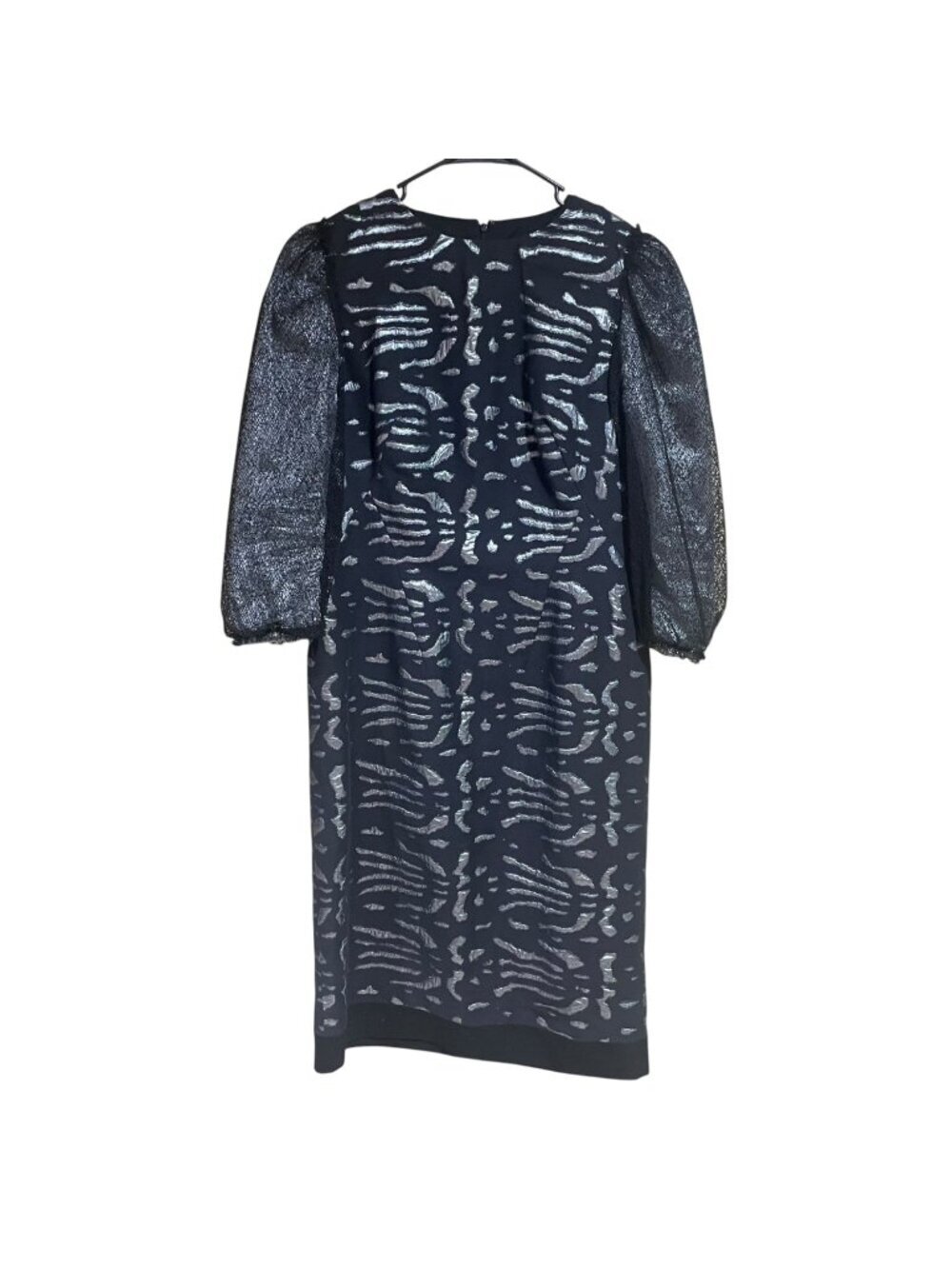 Versace midi silver glitter printed dress
